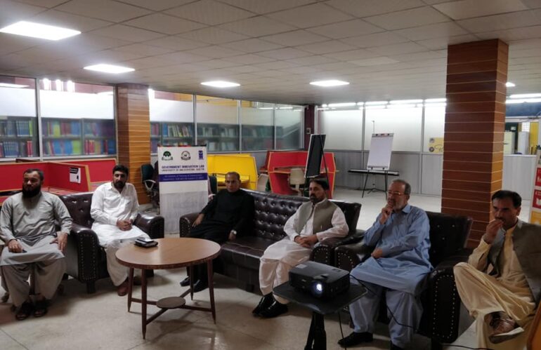 Secretary Colleges Higher & Technical Education Department, Mr. Hashim Ghilzai paid visit to Government Innovation Lab